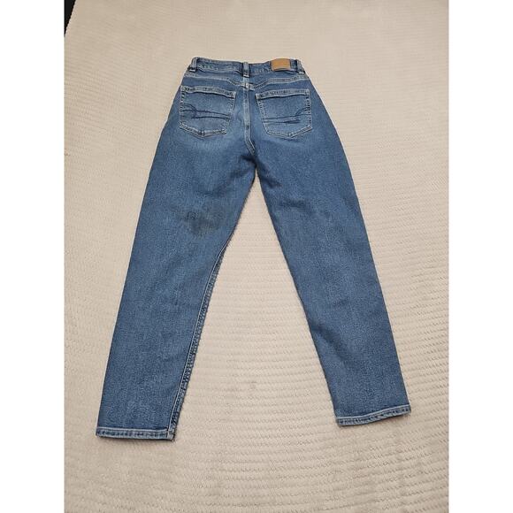 American Eagle Jeans Womens 0 Short Mom Jean Stretch Medium Wash - Picture 8 of 9